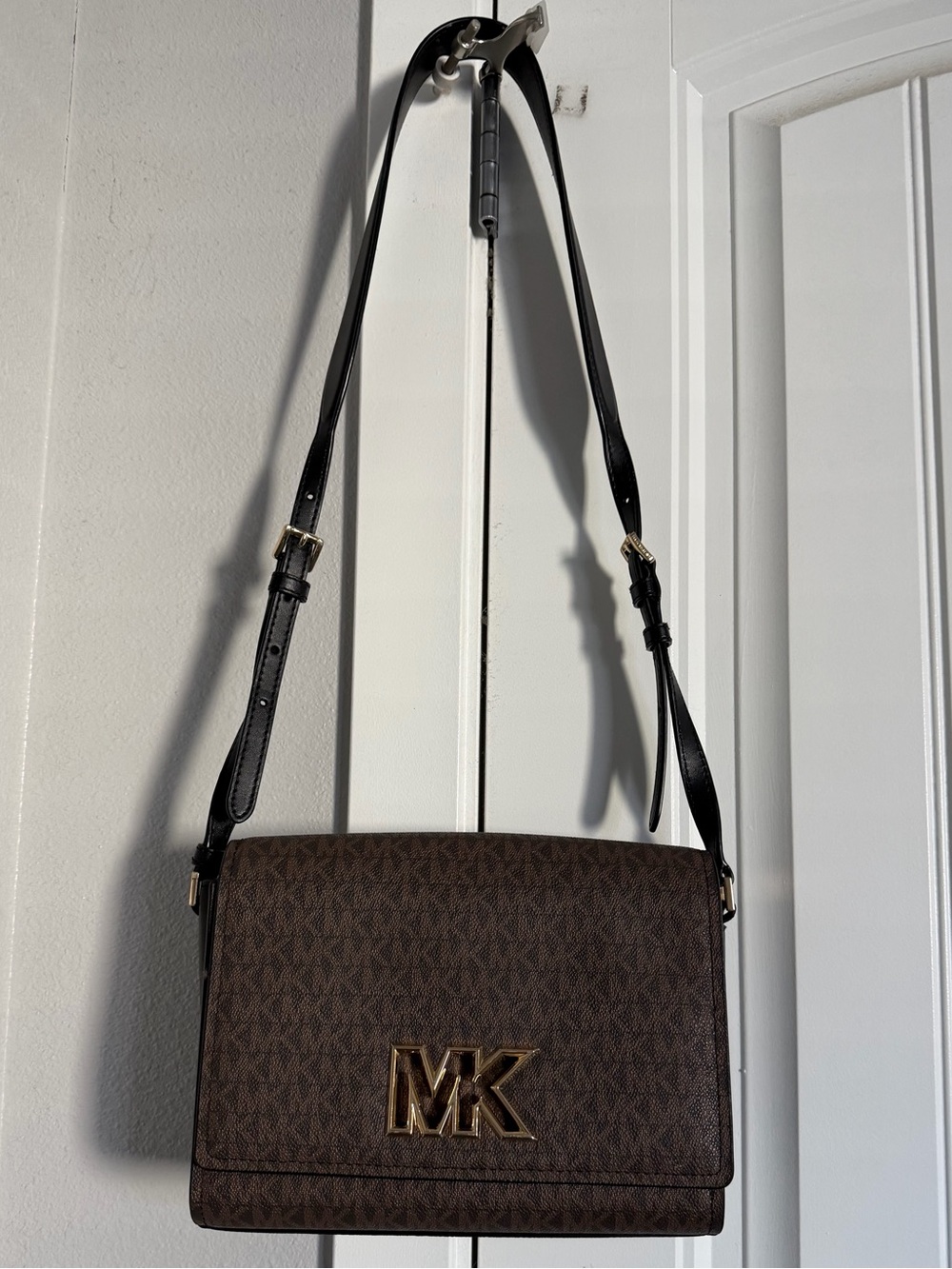 Michael Kors Brown MK Logo Crossbody Bag